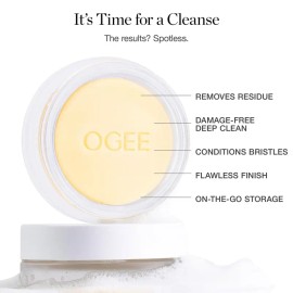 Ogee The Brush Cleanser – Certified Organic Makeup Brush Soap for Deep, Gentle & Effective Cleansing
