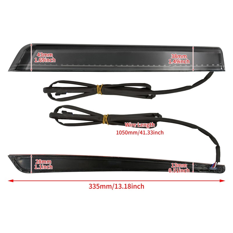 HDBUBALUS LED Extended Saddlebag Light with Smoke Lenses Fit for