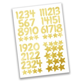 Papierdrachen 24 Advent Calendar Pillow Boxes - with Washi Tape and Golden Number Stickers - 24 Cardboard Cushion Boxes - DIY Advent Calendar for Filling and Designing
