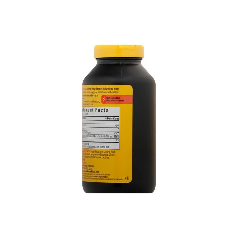 Nature Made Chewable Vitamin C 500 mg, Dietary Supplement for
