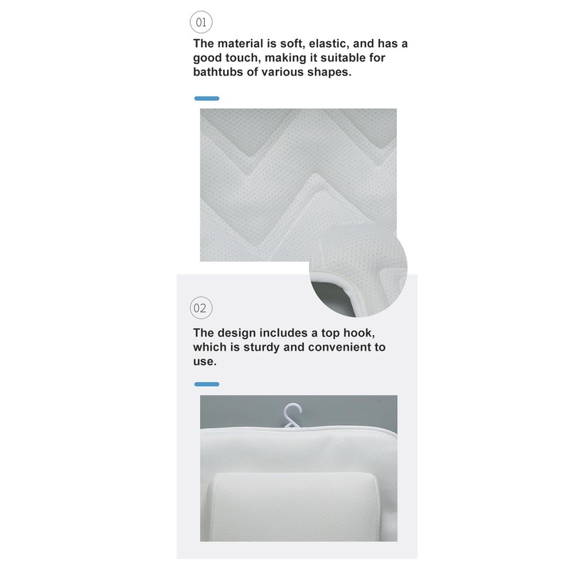 Full Body Bath Pillow - Bath Mattress Cushion with Adjustable