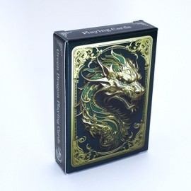 Noble Artisan Designs Dragon Playing Cards, Fantasy Art Poker Deck, Dragon Themed Deck, Unique Collector Cards (Green)