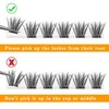PURELEOR Cluster Lashes 60Pcs Individual Eyelash Extensions C Curl DIY