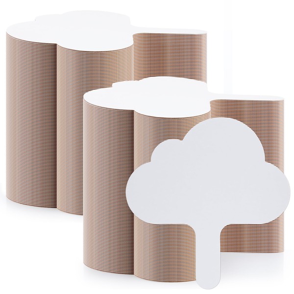 Seajan 200 Pack Dry Erase Answer Paddle Bulk Whiteboard Wooden