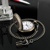 BOSHIYA Hollow Carved Quartz Pocket Watch with Chain Arabic Digital