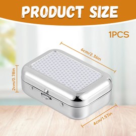 Pocket ashtray for on the go, ashtray for on the go, pocket ashtray, odour-proof, square metal ashtray, ashtray with lid for camping, smoking, indoors or outdoors