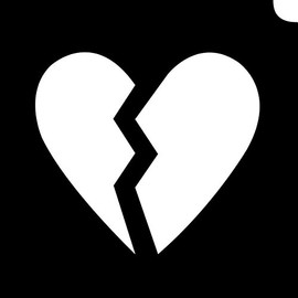 Glimmer Body Art Glimmer Tattoo Stencil - Emoji Broken Hearted (5/pk)