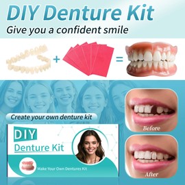 Dentures DIY Kit, Create Your Perfect Smile at Home: DIY Denture Fake Teeth Kit - Easy, Affordable, and Customizable Denture Solution-X03
