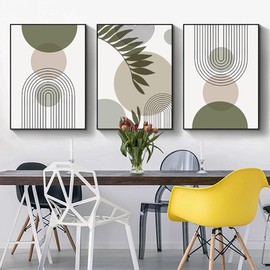 ZFTCN Modern Wall Poster Set, Natural Landscape Cat Tail Poster, Abstract Botanical Poster, Bohemian Decorative Poster Set, Frameless (3 Pieces - 20 x 30 cm, Poster 8)