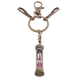 Baluue Vintage Sand Timer Key Ring for Keys Bags and Backpacks Unique Decorative Accessory with Functional Design and Retro Style
