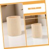 OHPHCALL 4pcs Natural Wood Storage Bin Set Unfinished Wooden Pencil