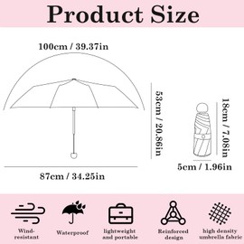 Mini Umbrella, Six-bone Umbrella, UV Protection Umbrella, Sun Protection Umbrellas for Outdoor Use, Rain or Sunshine Umbrellas Portable (Pink)