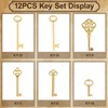 12PCS Hollow Barrel Skeleton Key, Universal Barrel Key Replacement, Generic