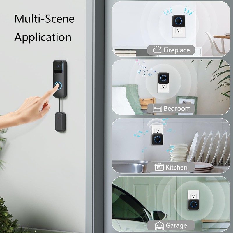 Wireless Doorbell Chime for Blink video Doorbell (1st/2nd gen) for