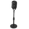 Antique Microphone Decor with Stand Black Realistic Lightweight Retro Microphone