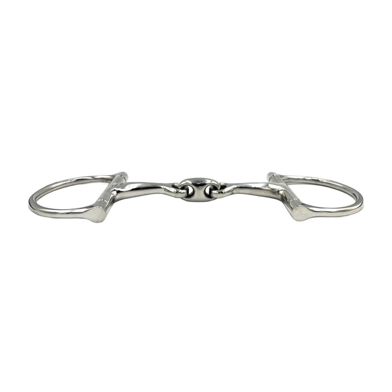 Equine Smile ES0124 D-Ring D-Bit Double Broken Stainless Steel Bit