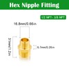 Tnuocke 3pcs 1/2 NPT Male x 3/8 NPT Male Solid