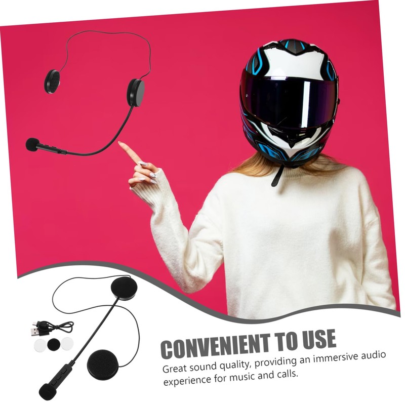 Operitacx Motorcycle Headset Wireless Audio System for Helmet Communication Classic