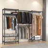 BATHWA Adjustable Heavy Duty Wardrobe Closet Organizer - Expandable Metal