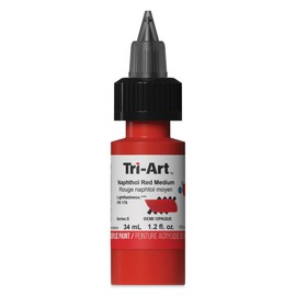 Tri-Art Low-Viscosity Artist Acrylic - Naphthol Red Medium, 34 ml Tube