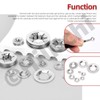 Hilitchi 211Pcs 9 Sizes Internal Tooth Star Lock Washers Assortment