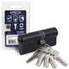 APECS SM-100(30/70)-BLM Lockable Cylinder Lock on Both Sides Black 100