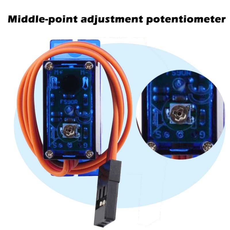 Wishiot Feetech FS90R Micro Servo 360 Degree Continuous Rotation RC