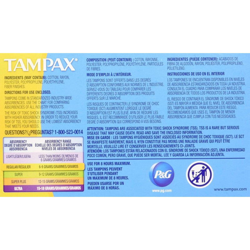 Tampax Tampons Regular 10 Each (Pack of 10)