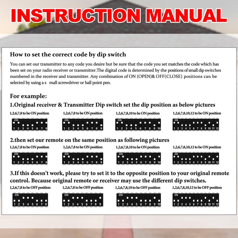 Kingdder 8 Pcs Garage Door Remote Compatible with Linear Delta