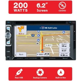 Dual XNAV267BT 6.2" LED Backlit Double DIN Car Stereo w/Navigation and Bluetooth