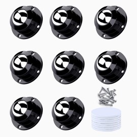8pcs Small Caster Wheels for Furniture, 304 Stainless Steel Paste Universal Wheel Self Adhesive, 1 Inch 28LBS Appliance Rollers Appliance Sliders for Countertop Kitchen