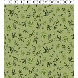 Wild Wonder by Sue Zipkin Y4077 24 Olive Fronds - Digital Fabric