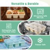 TAABHBU 3 Pack 6 Compartment Snack Containers with Lids, Snack