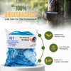Garbage Trash Can Rubber Bands Blue Large Size 17" Inch