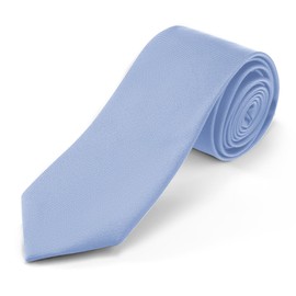 JUNMEISI Sky Blue Ties For Men Solid Pure Color Tie 3.15" (8CM) Formal Necktie for Men in Gift Box