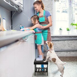 Wooden Step Stool for Kids Adults Small Wood Shower Foot Rest Stool Shaving Legs Potty Stool for Bathroom Sink Bed Kitchen