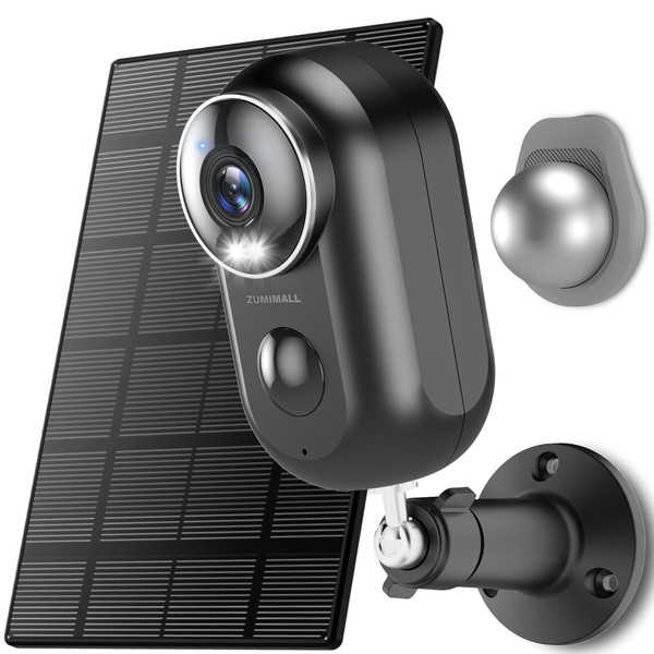 ZUMIMALL Solar Security Cameras Wireless Outdoor, 2K Outdoor Camera Wireless