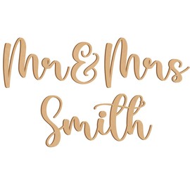 3 Inch Tall Custom Word Scroll Script Cursive Font Cat Unfinished MDF Wood for Names, Initials, Craft, Kid's Room, Sign, Plaque (3")