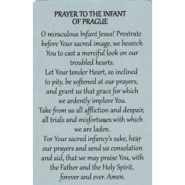 *Holy/Prayer Card-"Prayer to The Infant of Prague" * (Wallet Size)-{A4}~