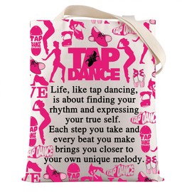 VAMSII Tap Dance Gift Dancer Shopping Bag Dance Teacher Gift Tap Dance Lover Gift Tap Dancing Gift for Instructors (TapDanceTote)