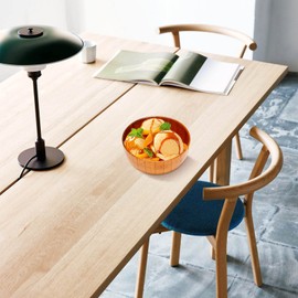 XIAOJUN 6 Pcs Wood Bowls Serving for Rice, Soup, Dip, Coffee, Tea, Decoration Wooden Salad Bowl Kitchen Cutlery Set