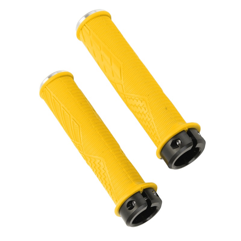 2PCS ENLEE Mountain Bike Handlebar Grips Comfortable TPR Rubber Locking