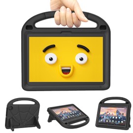 All-New 8 in Tablet case for Kids((12th/10th Generation, 2024/2020 Release),Light Weight/Shock-Absorption/Anti Slip/High Impact/Handle Friendly Kids Case for All-New 8 inch Tablet (Black)