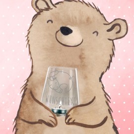 Mr. & Mrs. Panda Personalisiertes Gravur Windlicht Einhorn Nacht - Personalisierte Geschenke, Unicorn, Windlicht Glas Mit Namensdruck, Romantisches