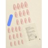 Almond Nude Press-On Nails, Long Almond Shape, 24 Pieces with
