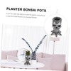 CAXUSD Skull Shaped Planter Pot Holder for Cacti Dried Flowers