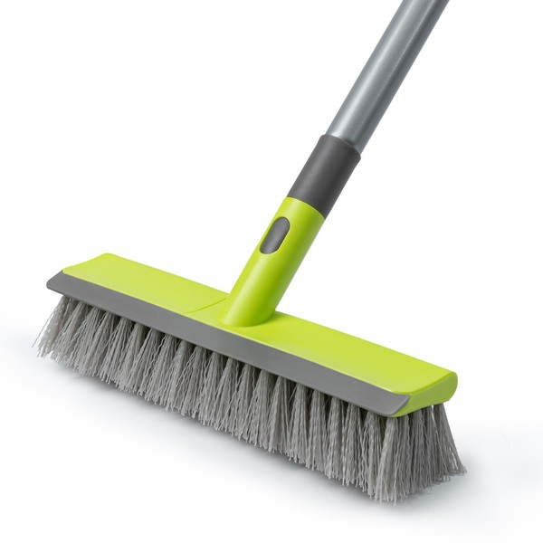 TrueYee Floor Scrub Brush 2 in 1 Scrape and Stiff