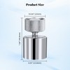 Hibbent Dual-function Metal Faucet Aerator, 2-Flow Big Angle Rotate Kitchen