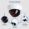 MaximalPower Fake CCTV Security Dummy Dome Camera with Red LED