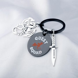 SEIRAA Quest Squad Keychain Ridoc Gamlyn Gifts Dragon Rider Jewelry Quest Squad Broccoli Gifts (Quest Key CA)
